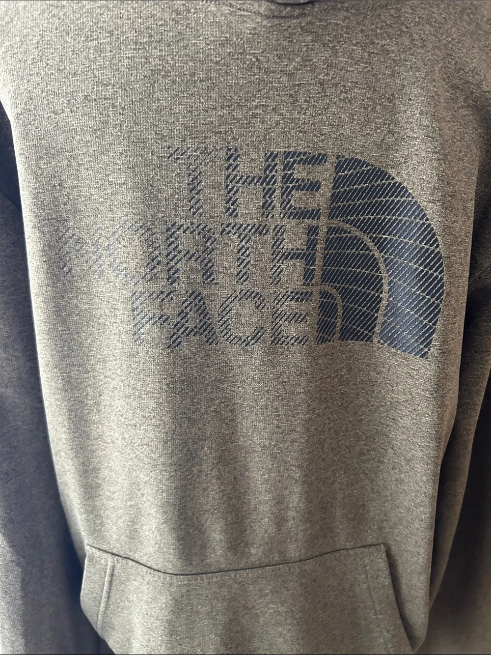 Men’s The North Face Olive Green Logo Pullover Hoodie, Size L